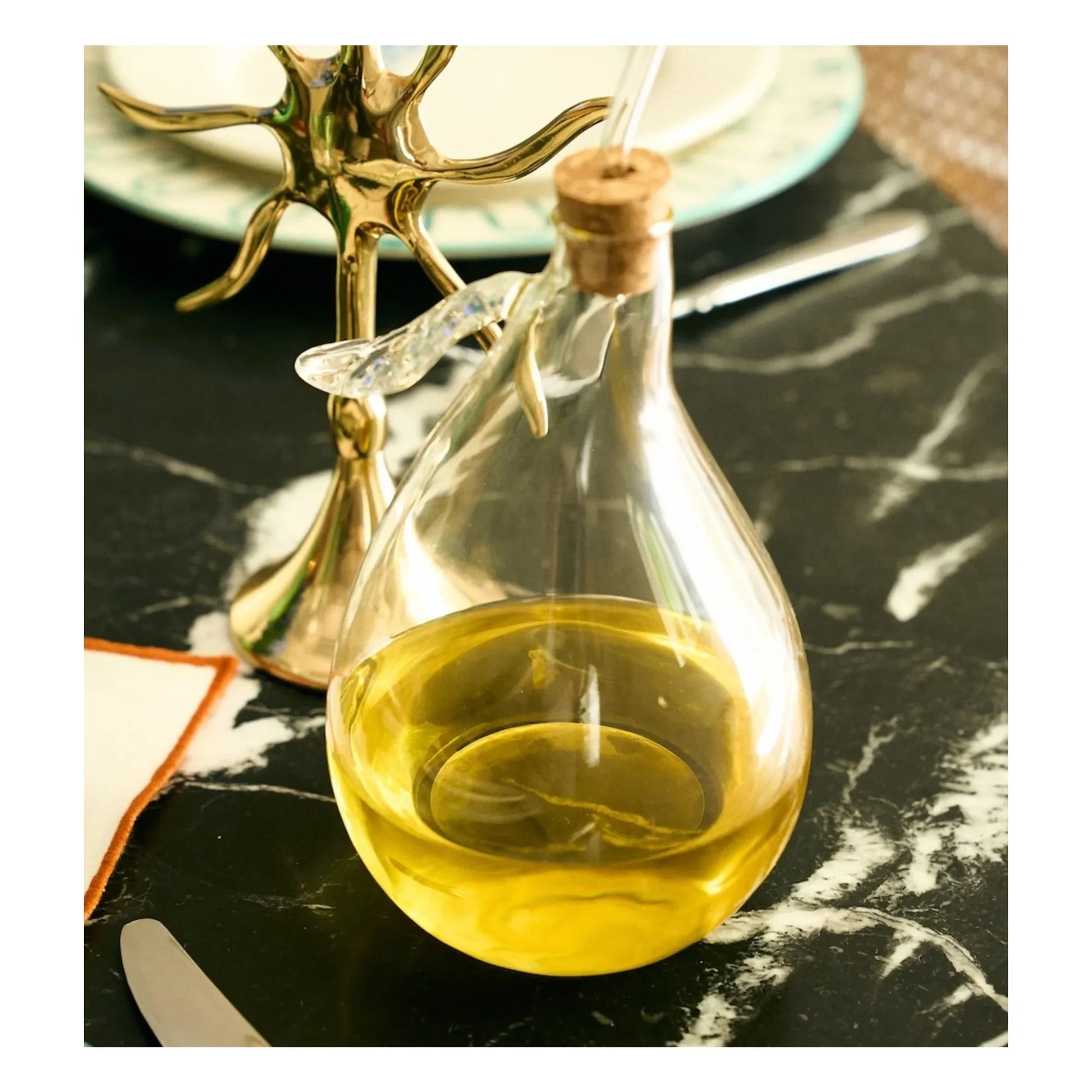 Anna + Nina - Glass oil cruet Pear