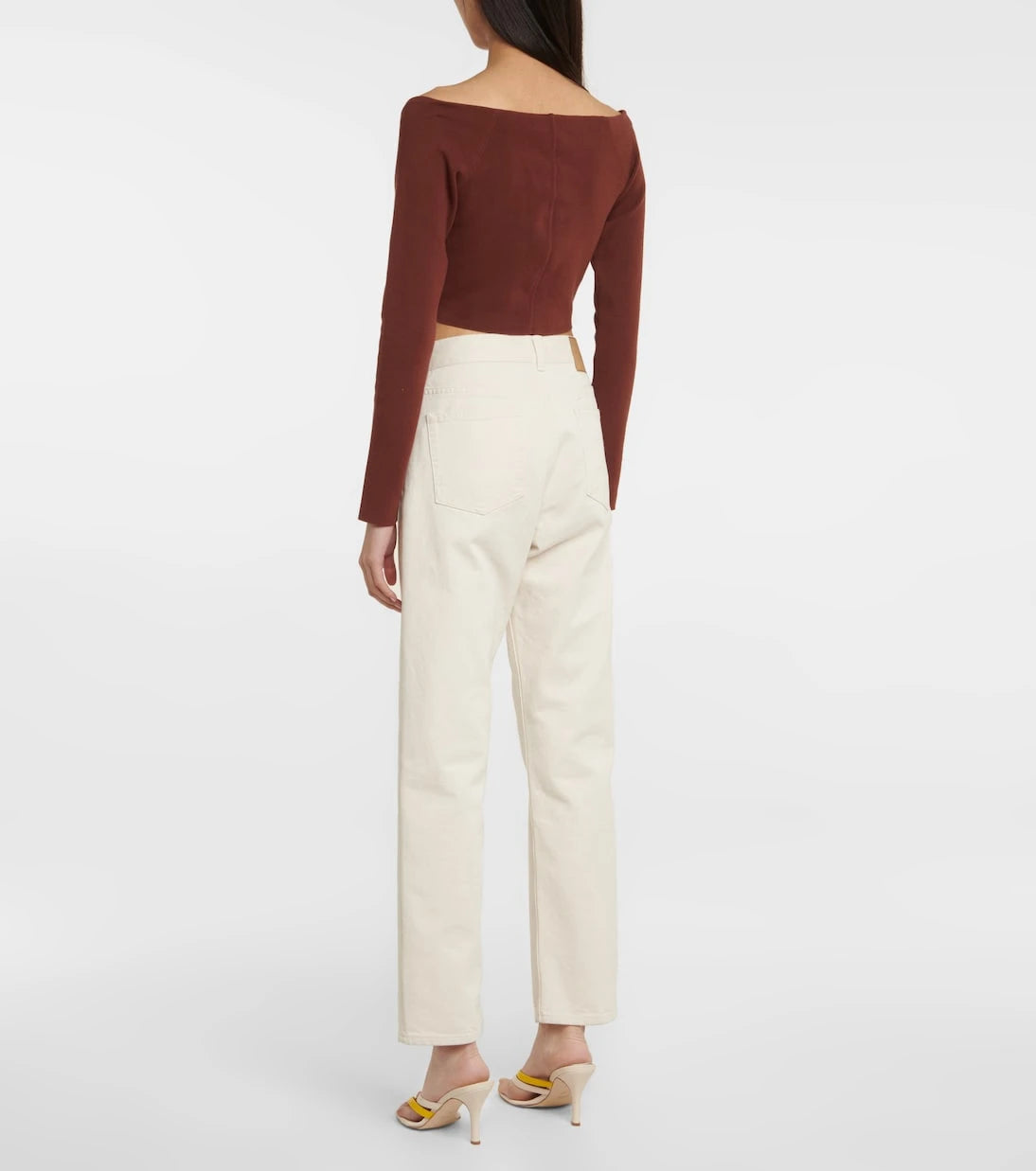 Philosophy di Lorenzo Serafini - Off-shoulder cotton crop top
