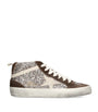 Golden Goose Brown Glitter Mid Star Sneakers