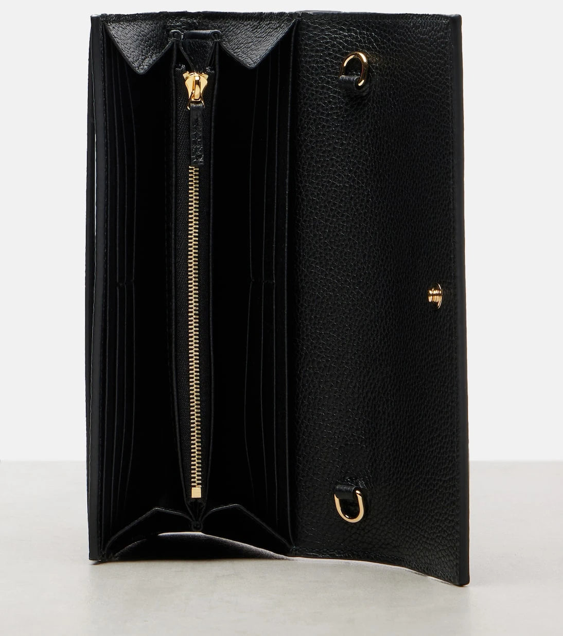 Gucci - GG Marmont leather-trimmed wallet on chain