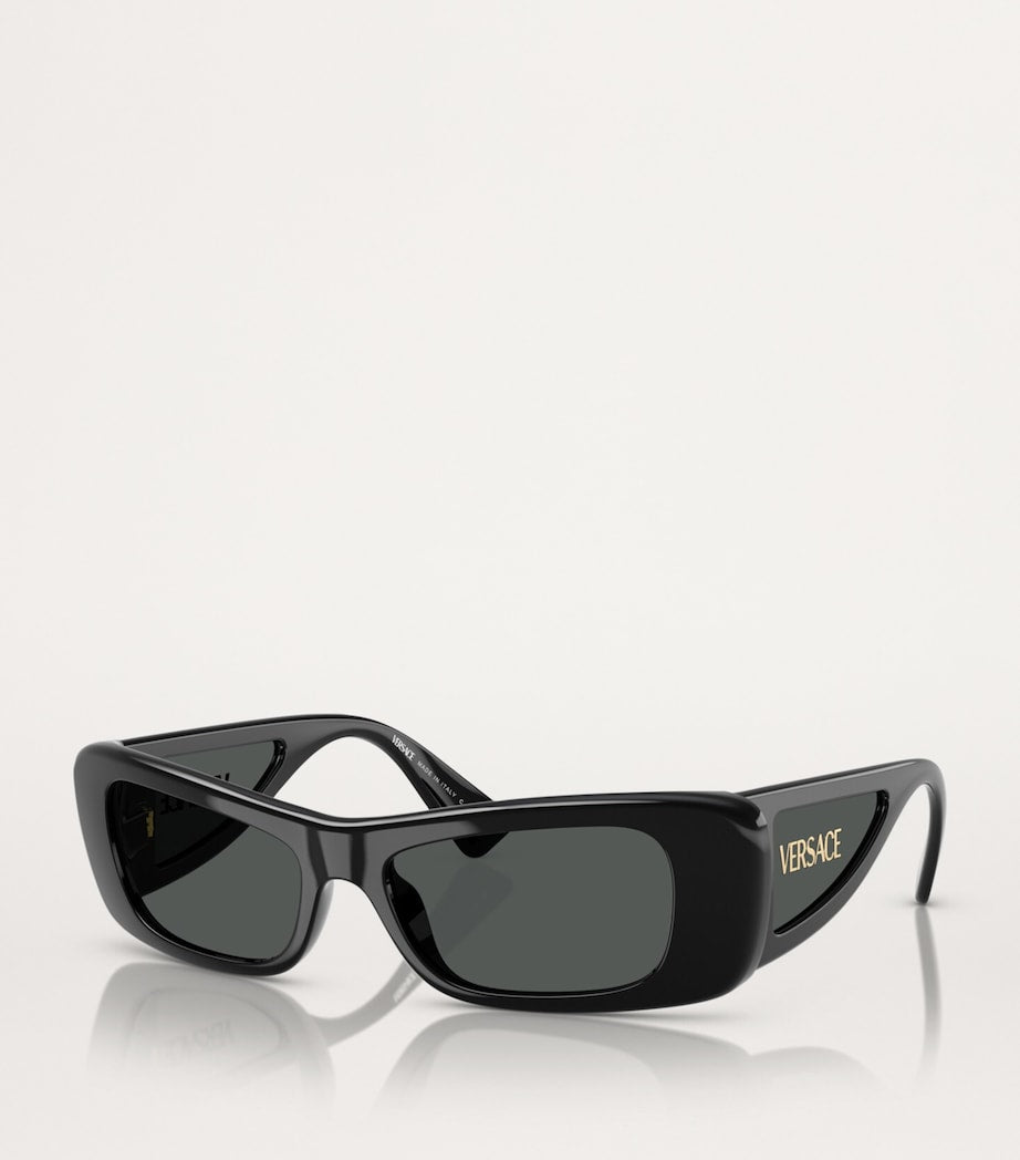 Black Acetate Rectangular Sunglasses