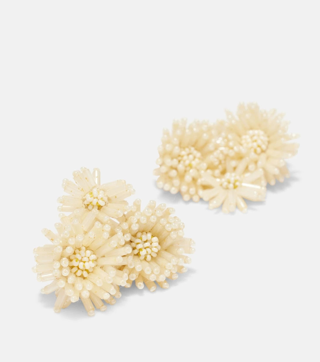Oscar de la Renta - Pompom beaded clip-on earrings