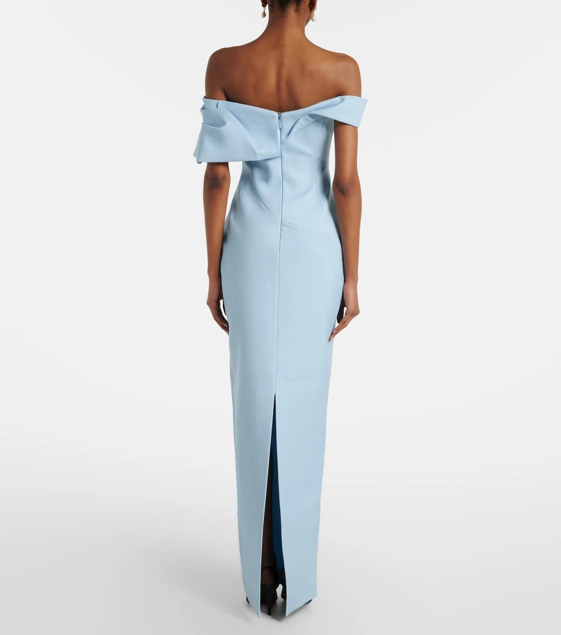 Rachel Gilbert - Maddie draped off-shoulder crêpe gown