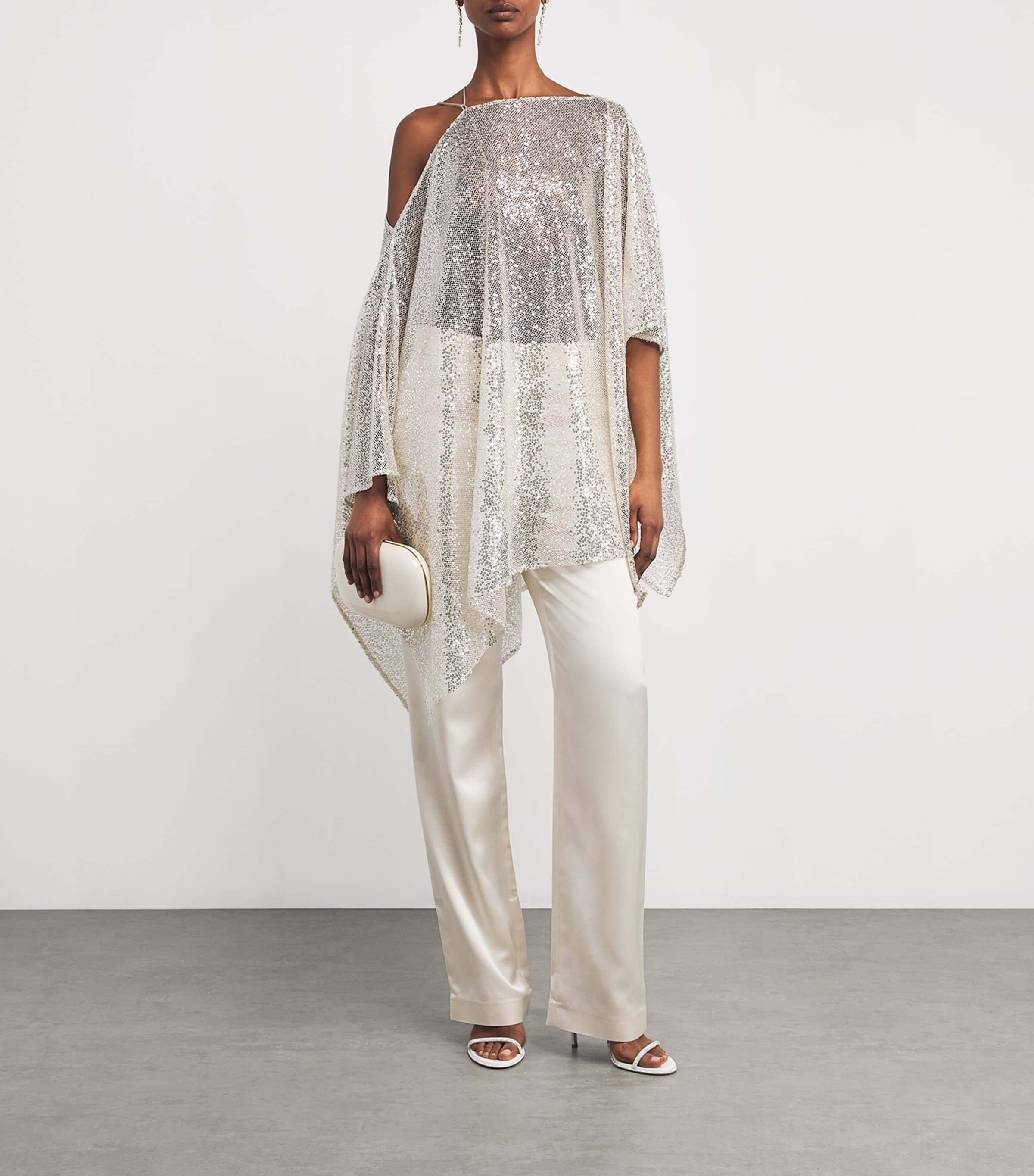 Semi-Sheer Sza Sza Disco Mini Dress CHAMPAGNE