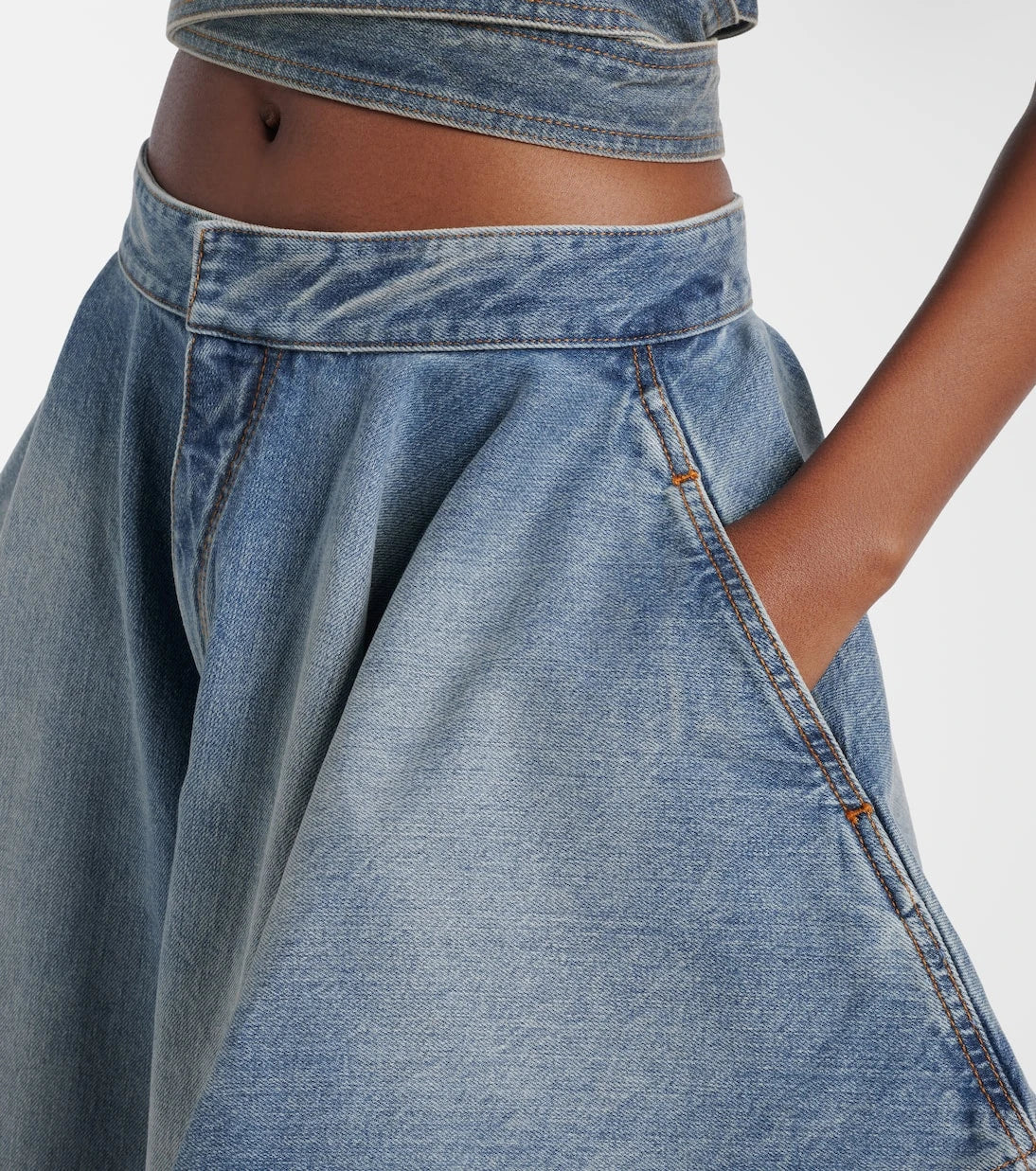 Alaïa - Drape detaylı havuç paça jean