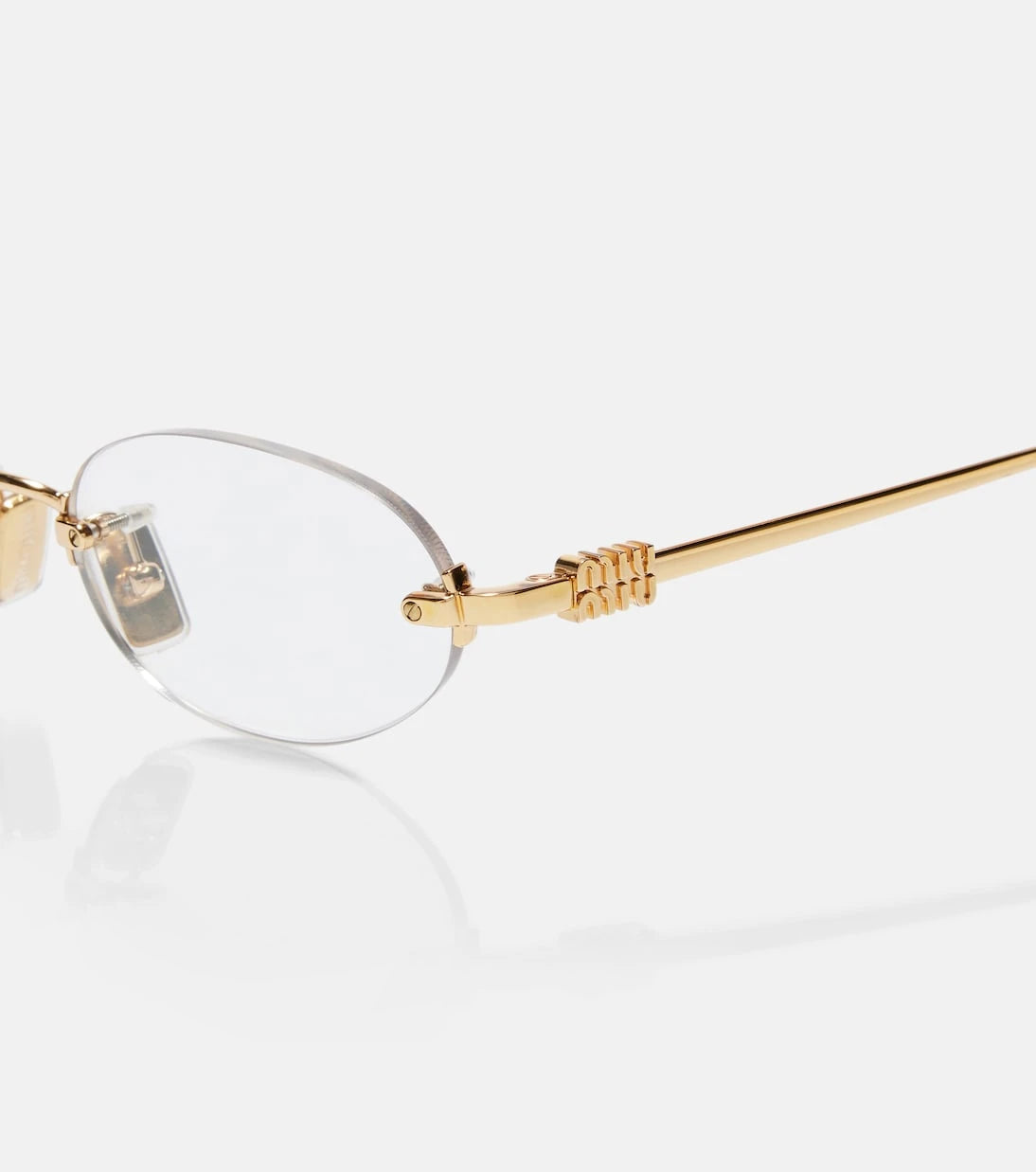 Miu Miu - Oval logo glasses