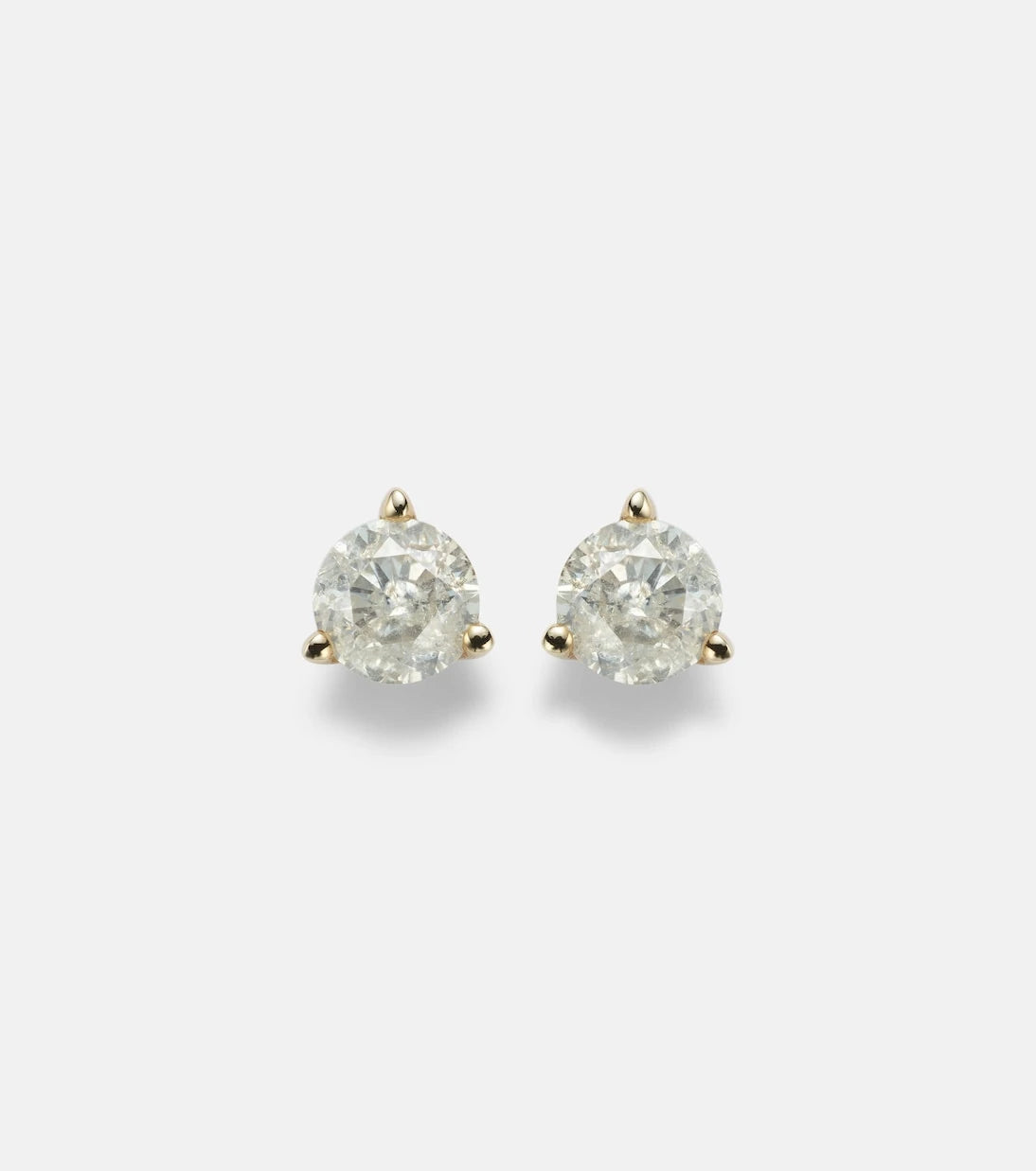 Stone and Strand - 14kt gold earrings with diamonds