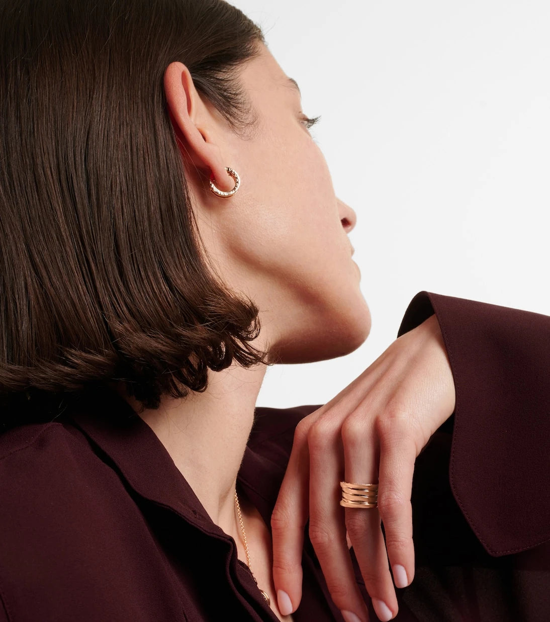 Bvlgari - B.zero1 18kt rose gold earrings with diamonds