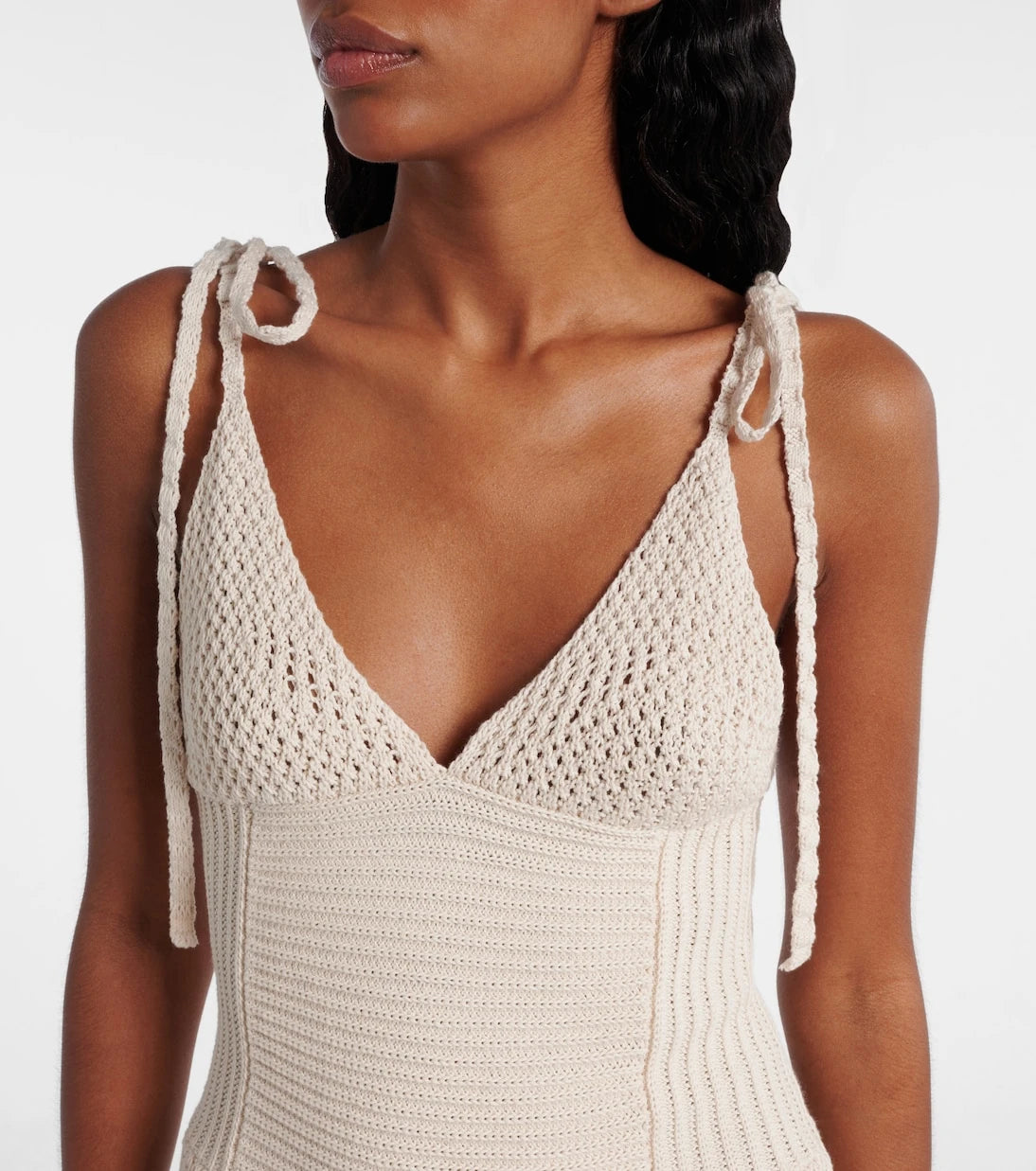 The Attico - Knitted cotton minidress