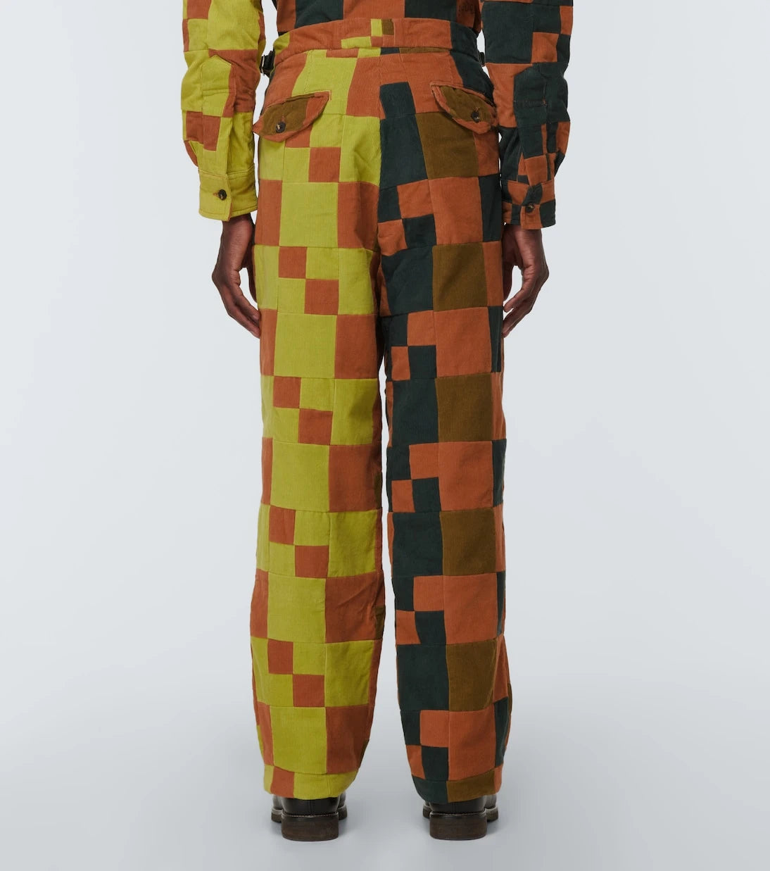 Bode - Patchwork corduroy pants