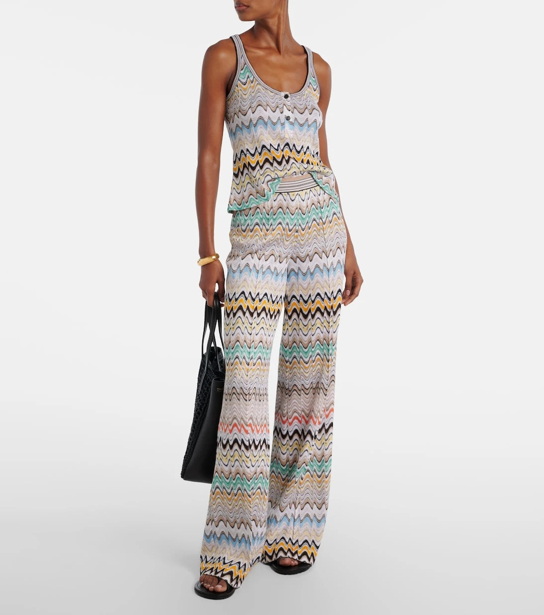 Missoni - بلوزة بدون أكمام بنمط إنترسيا