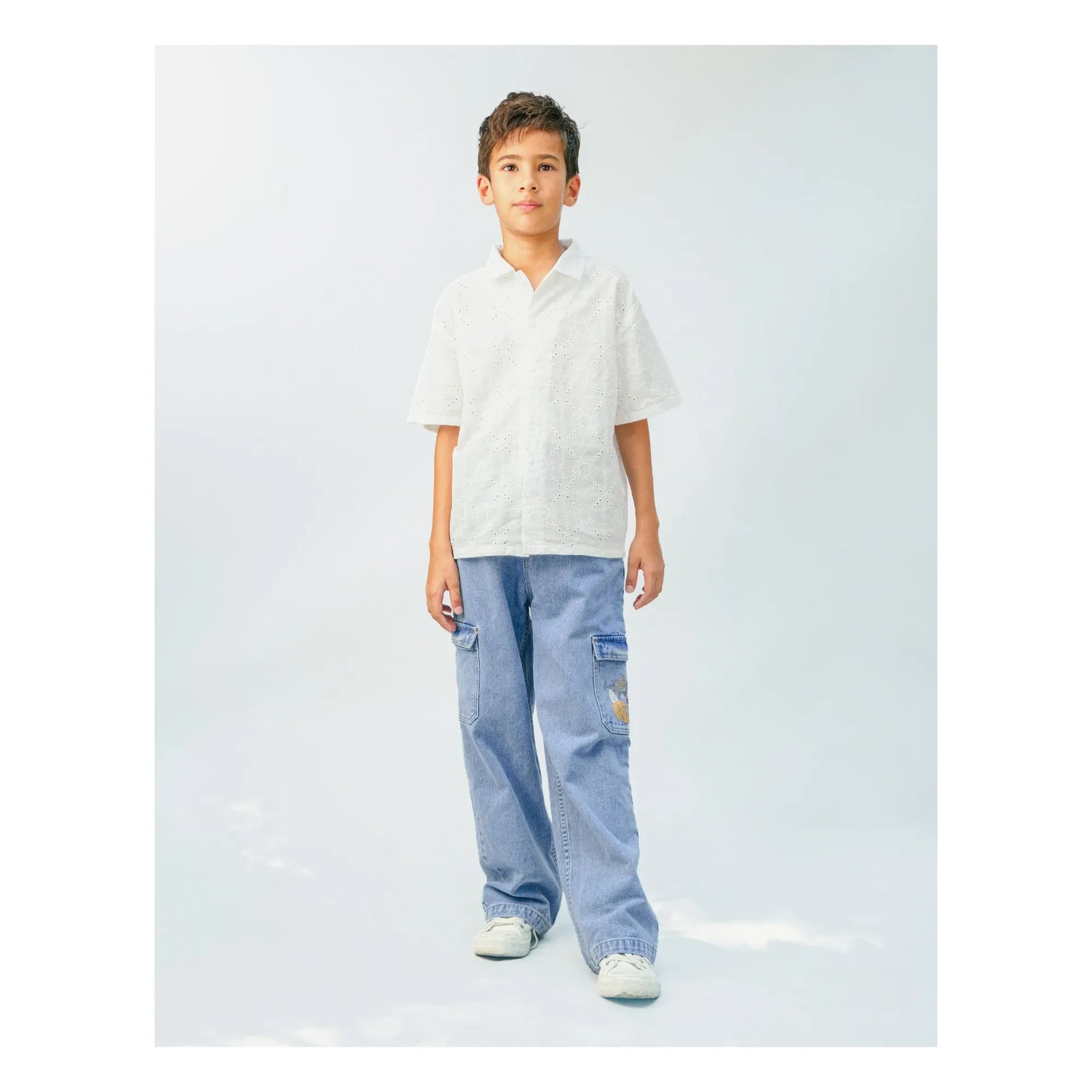 Gingersnaps - Banana Prim Cargo Jeans | Light Blue