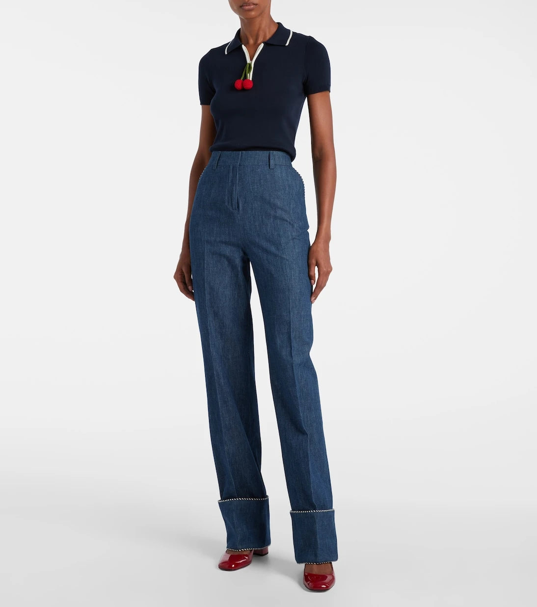 Valentino - Chambray straight pants