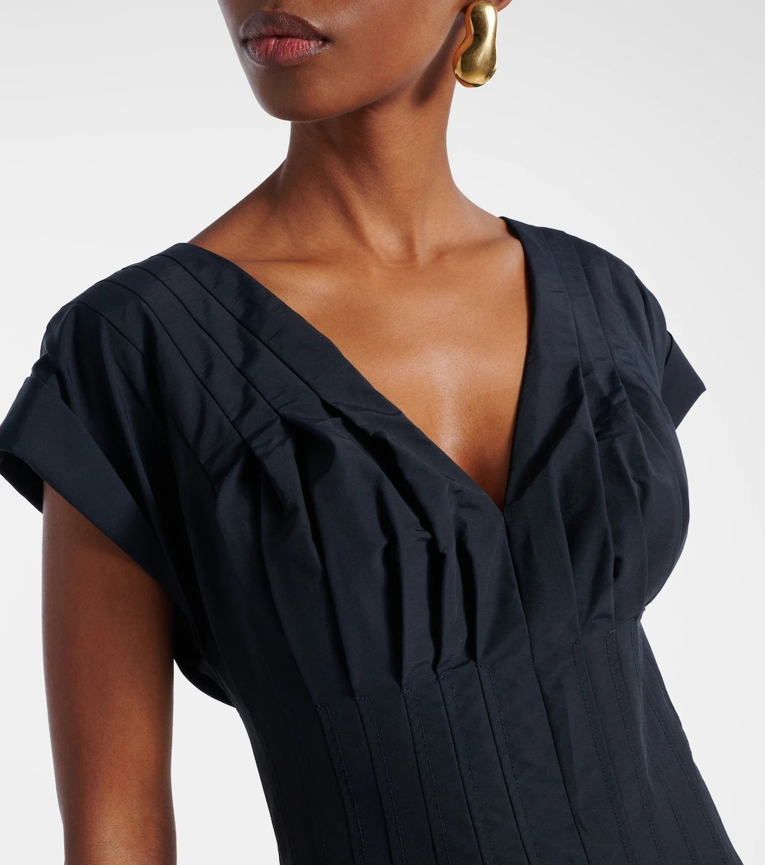 Simkhai - Nina pleated cotton-blend midi dress