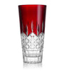 Crystal Lismore Red Vase (25cm)