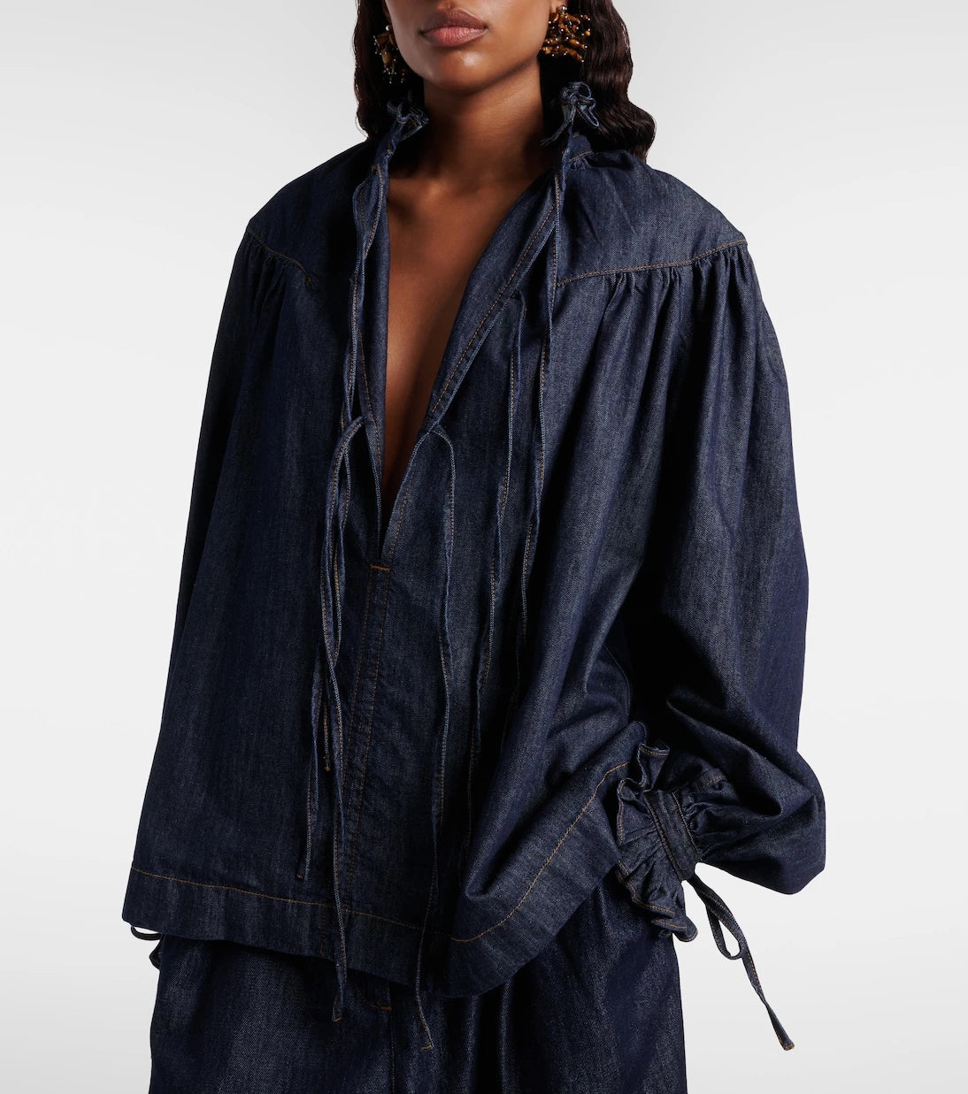 Dries Van Noten - Ruffled cotton blouse
