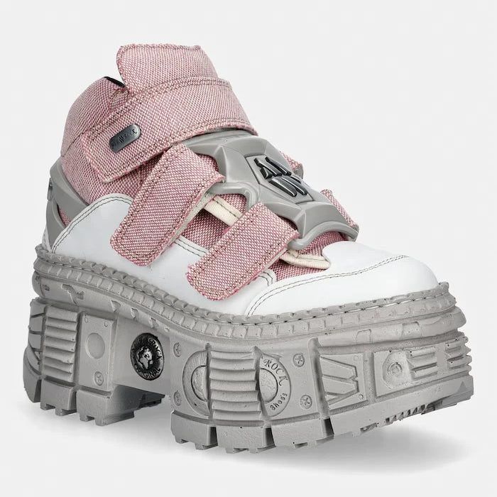 New Rock боти дамски VEGAN BLANCO, ECOBAR ROSA, TANK CASCO P