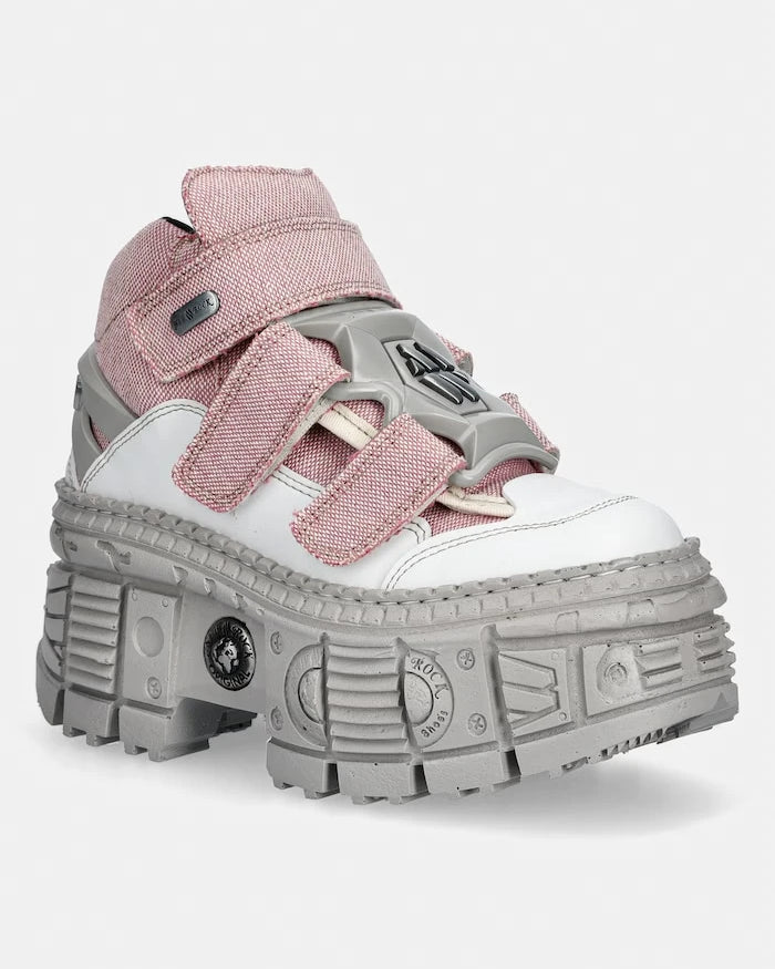 New Rock боти дамски VEGAN BLANCO, ECOBAR ROSA, TANK CASCO P