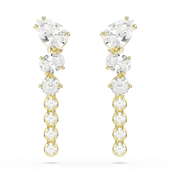 Swarovski kadın altın kaplama zirkonlu küpeler MESMERA