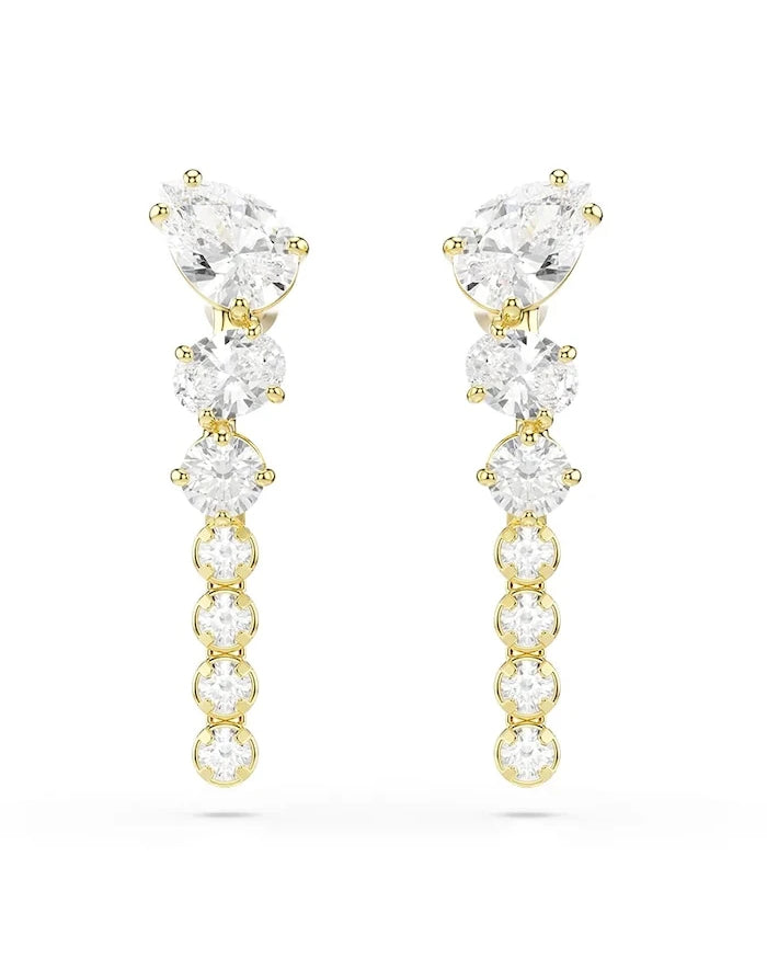 Swarovski kadın altın kaplama zirkonlu küpeler MESMERA