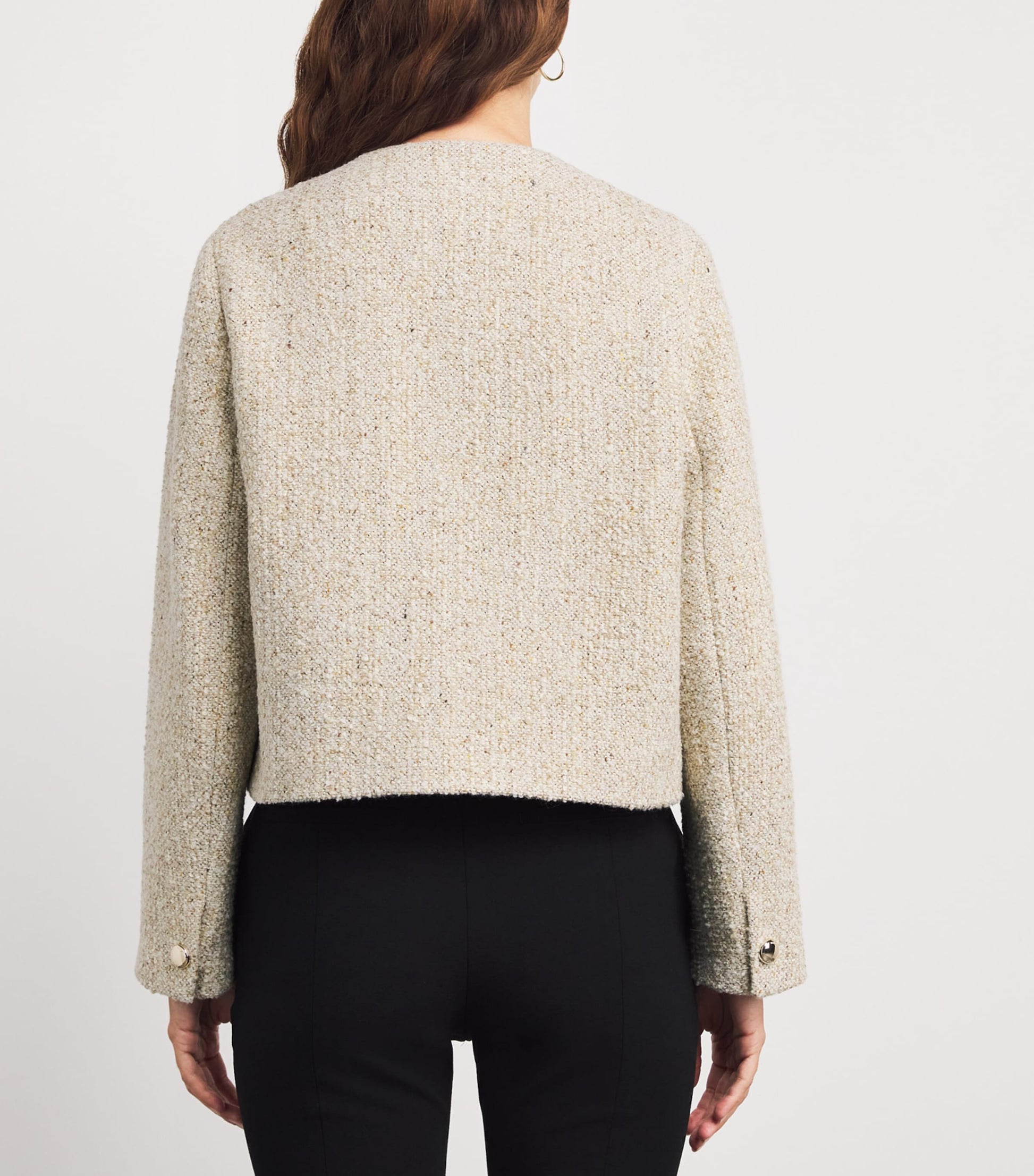 White Bouclé Tweed Jacket