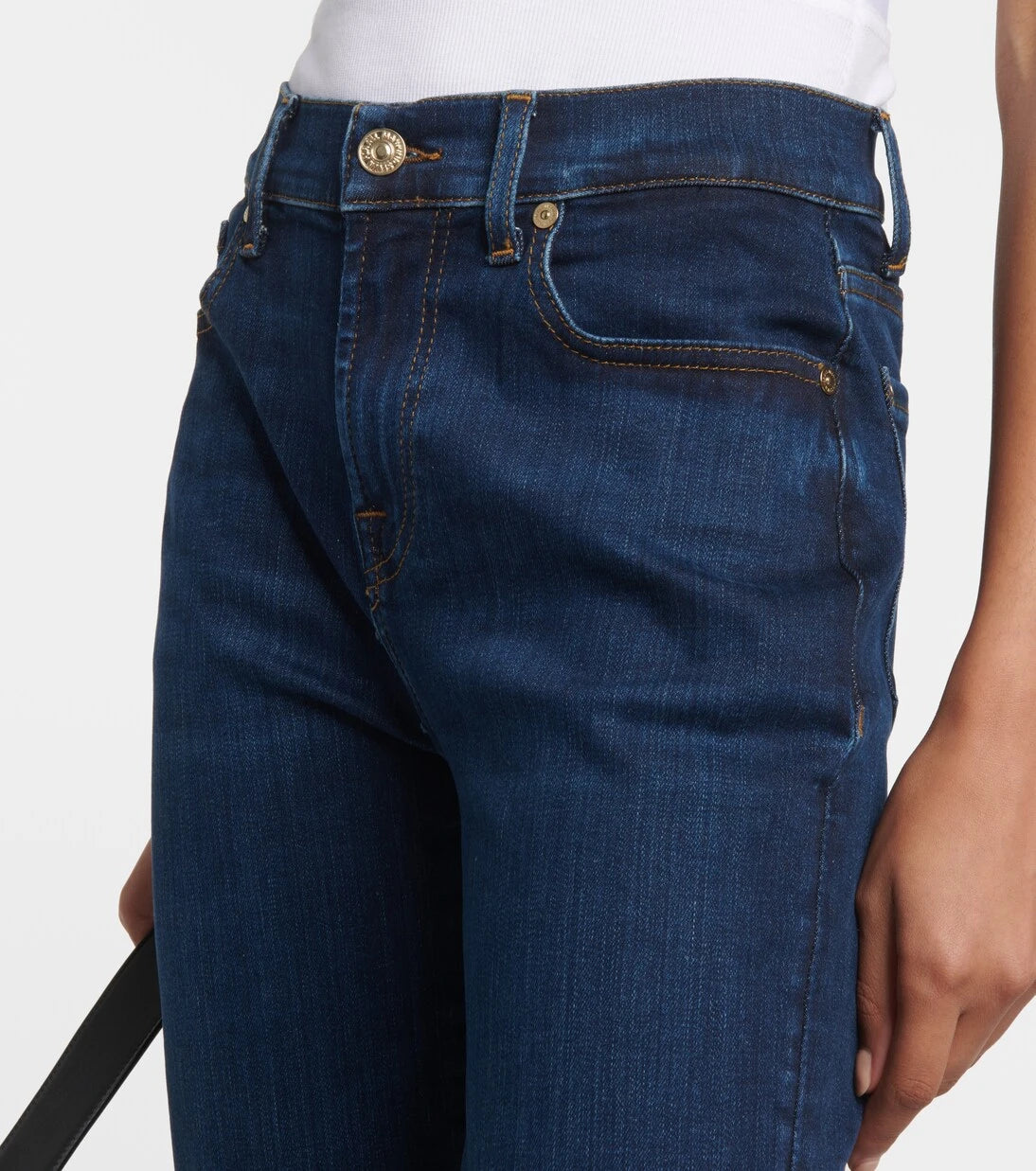 7 For All Mankind - High-rise skinny jeans
