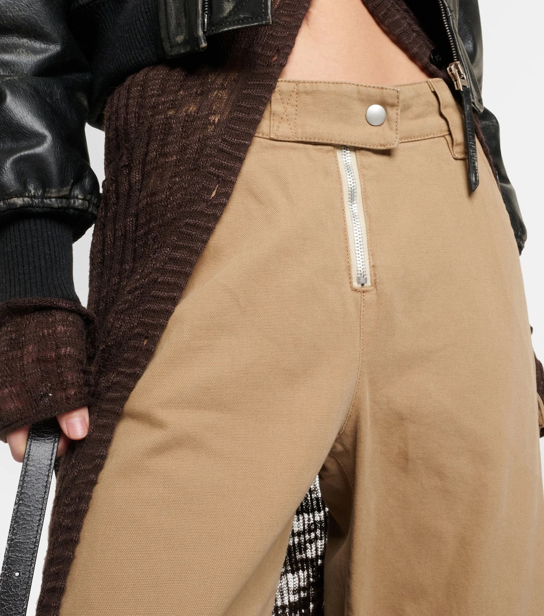 Acne Studios - بنطال كارجو قطني بحزام Potinal