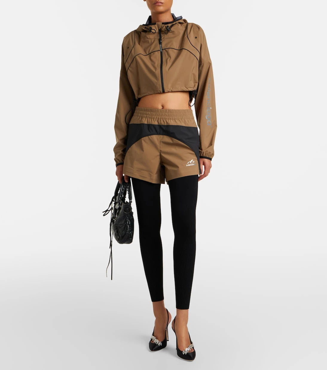 Balenciaga - x Manolo Blahnik satin slingback pumps