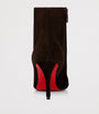 Christian Louboutin Red Miss Z Suede Ankle Boots 80