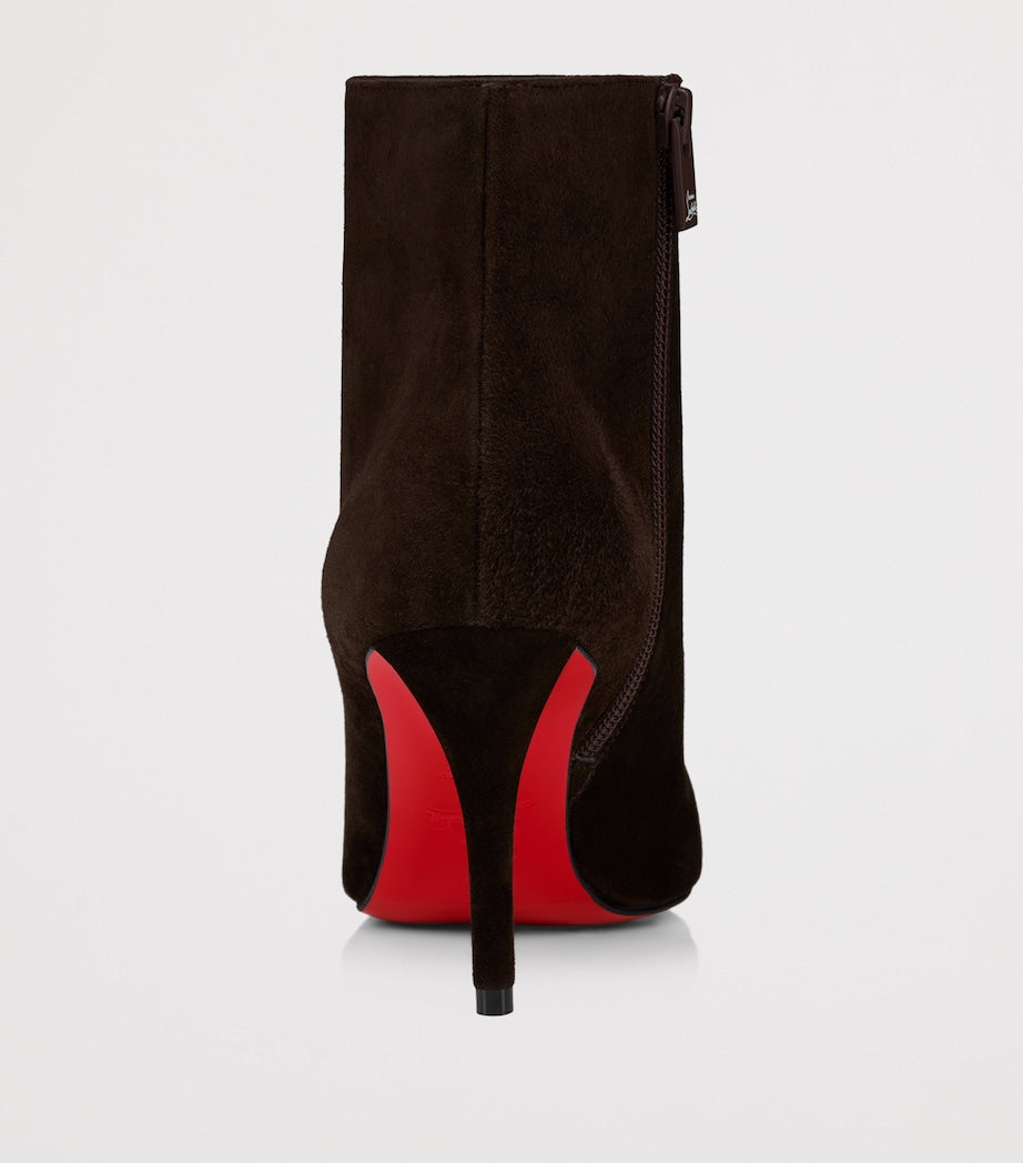 Christian Louboutin Red Miss Z Suede Ankle Boots 80