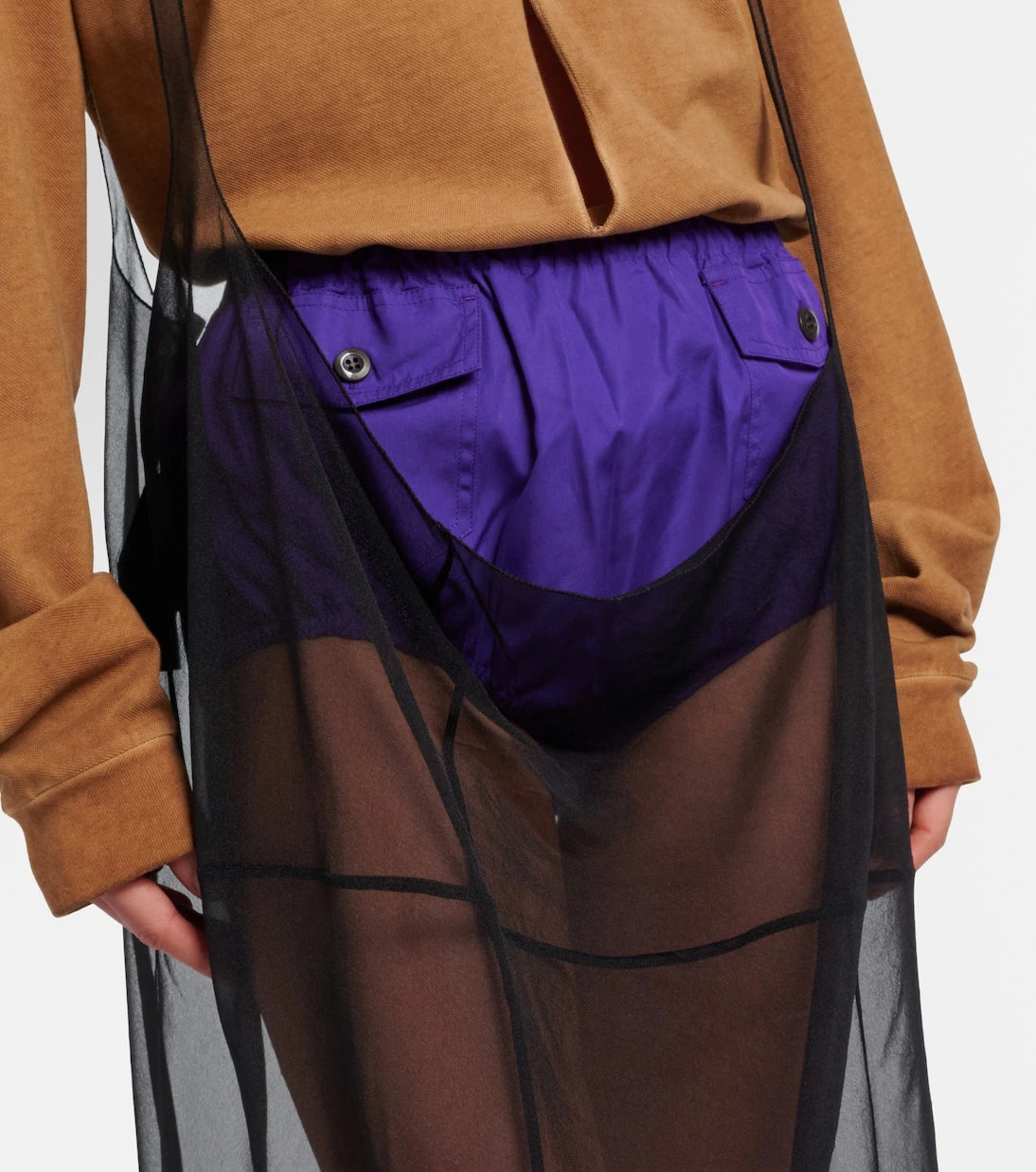 Prada - Sheer midi skirt