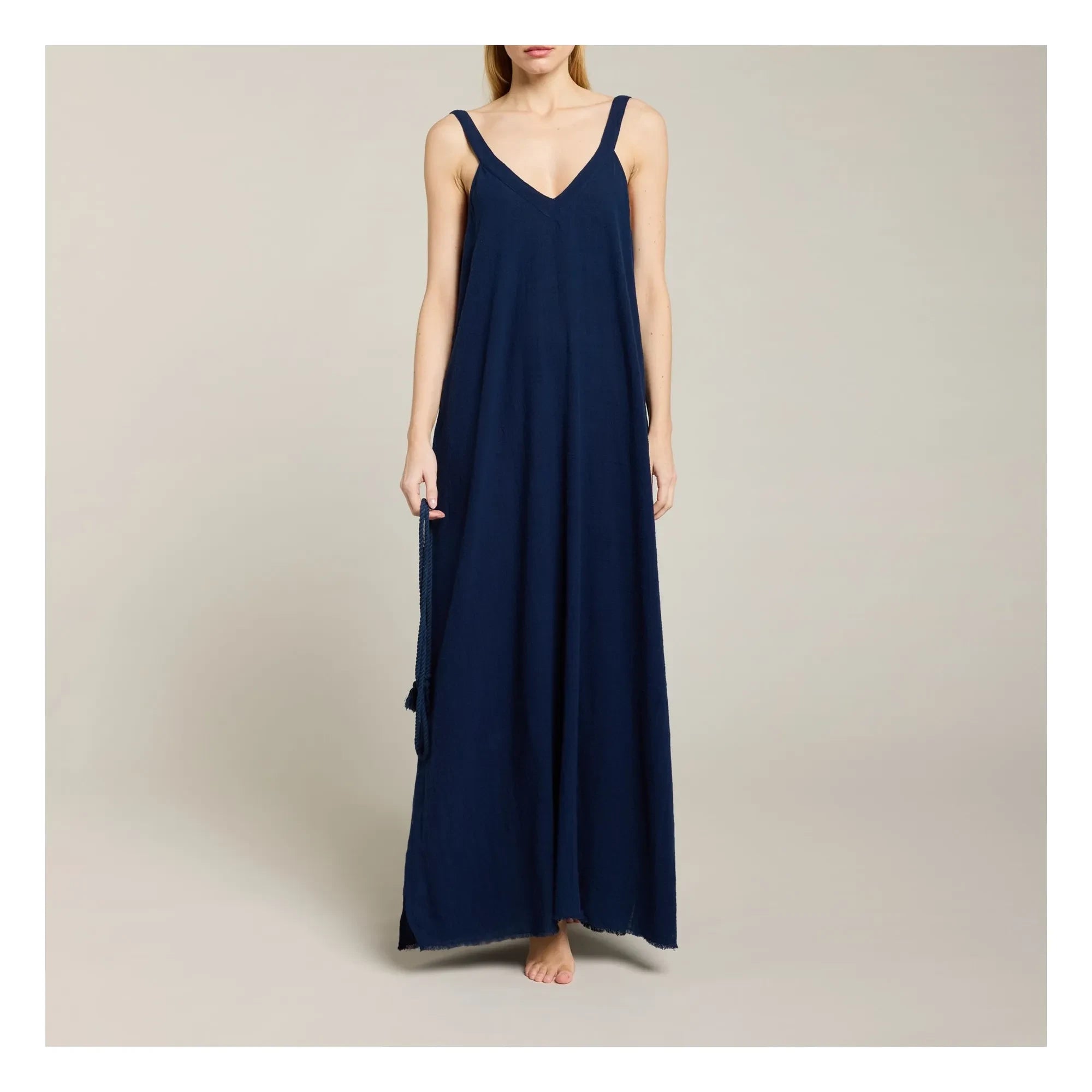 Maison Saint Julien - Bizance Cotton gauze dress | Navy blue