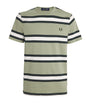 Fred Perry Cotton Stripe Laurel Wreath T-Shirt