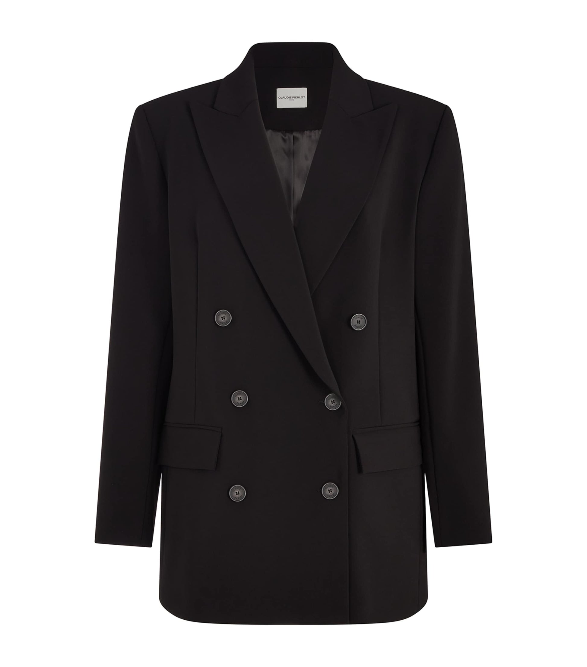 Claudie Pierlot Black Double-Breasted Tailored Blazer