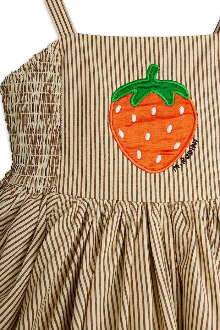 Mini Rodini разкроена рокля от памук Poplin