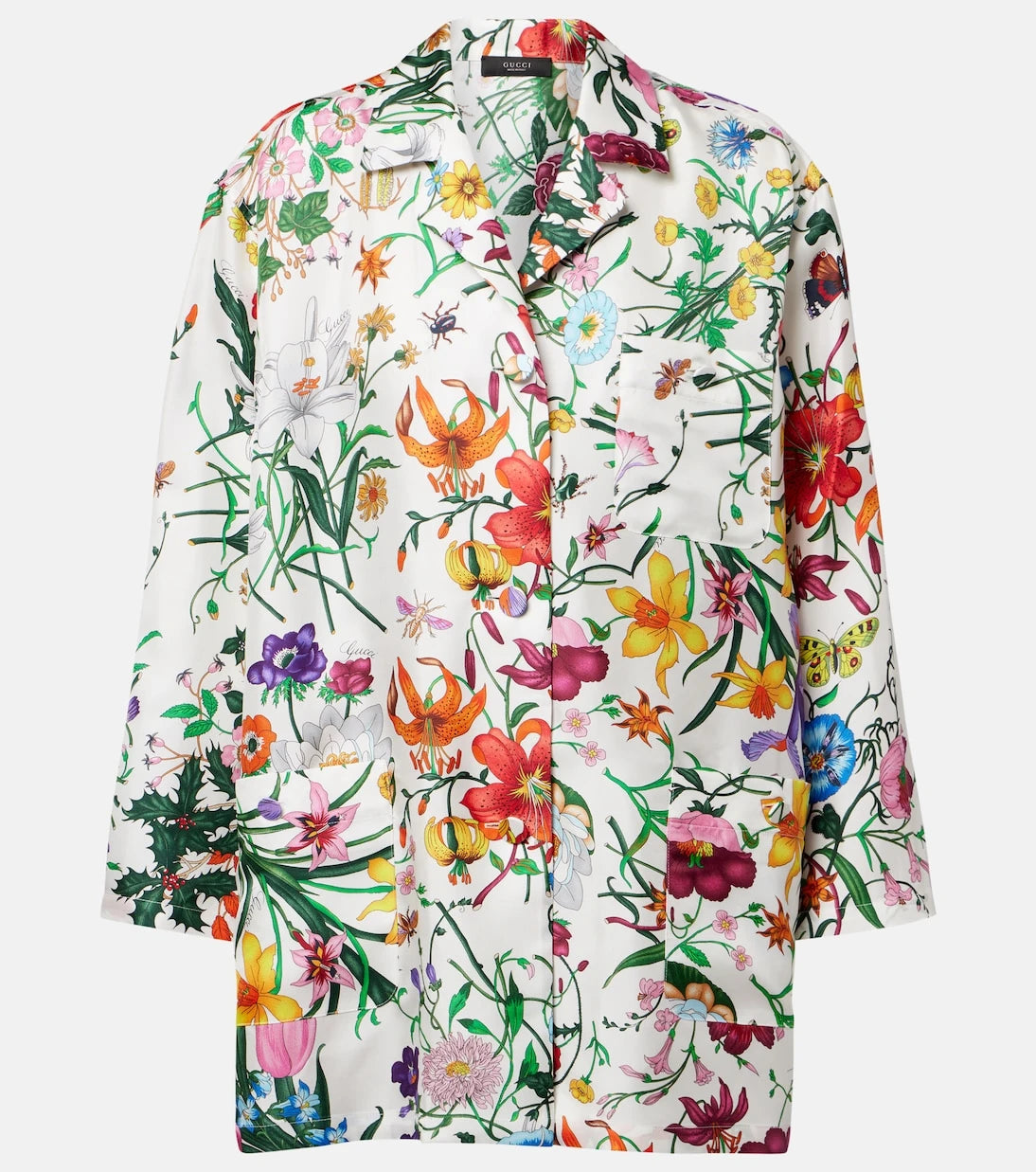 Gucci - Floral silk twill shirt