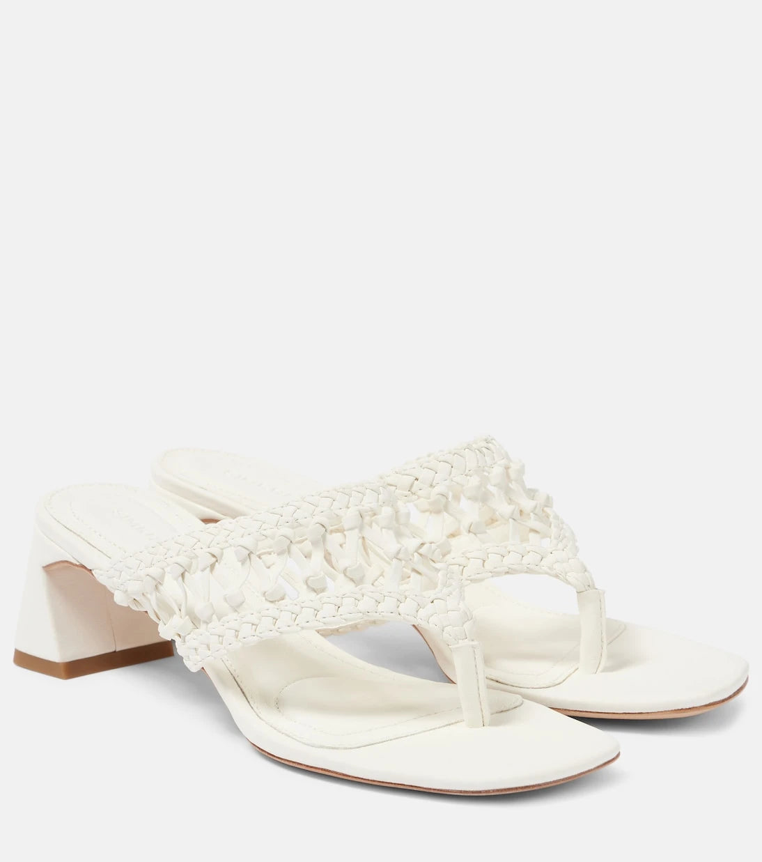 Simkhai - Alia woven leather platform thong sandals