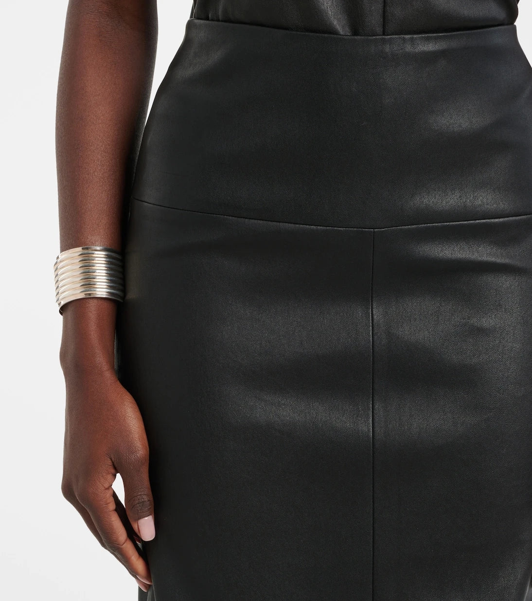Stouls - Gin leather midi skirt
