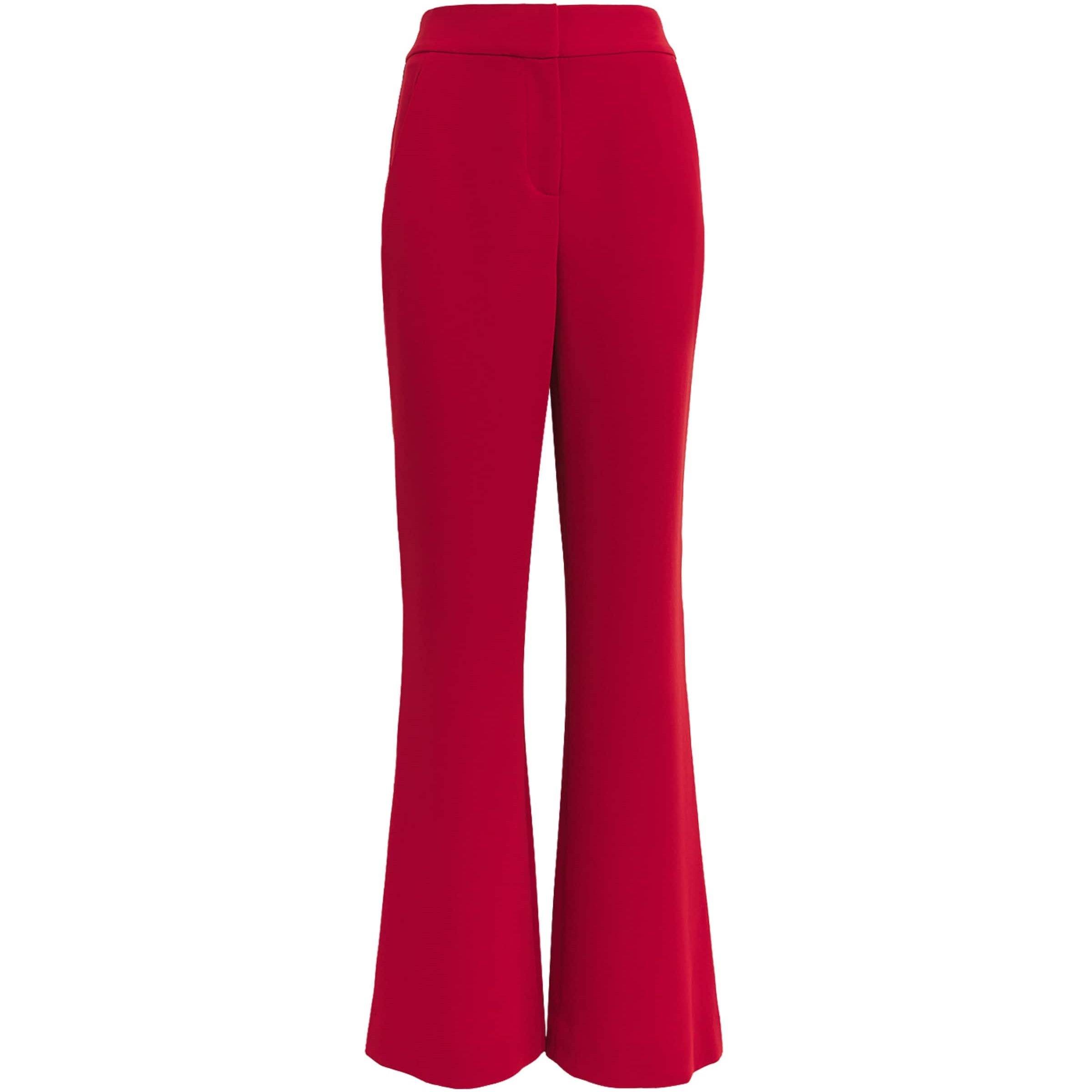 Veronica Beard Red Flared Lebone Tailored Trousers