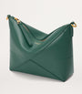 Green Leather Puzzle Pouch Bag