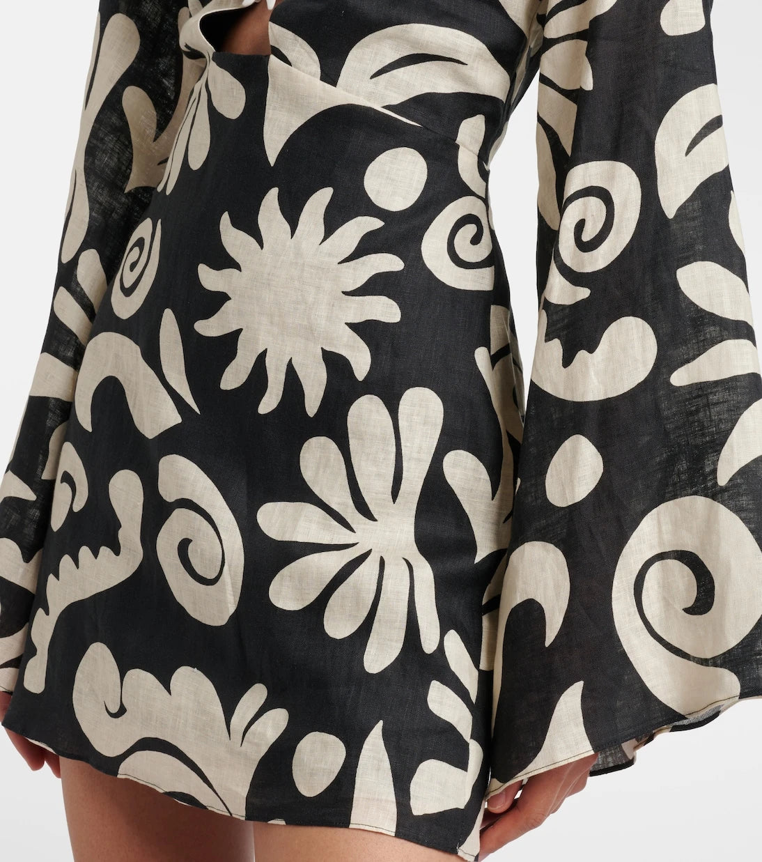 Cala de la Cruz - Vera printed linen minidress