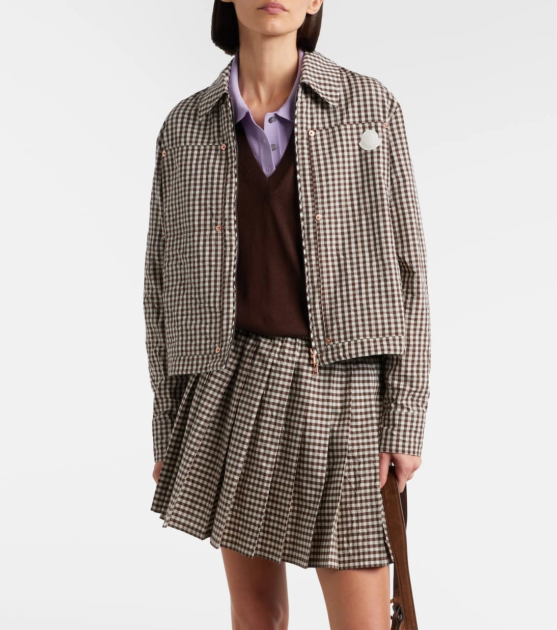 Moncler - Checked cotton-blend jacket