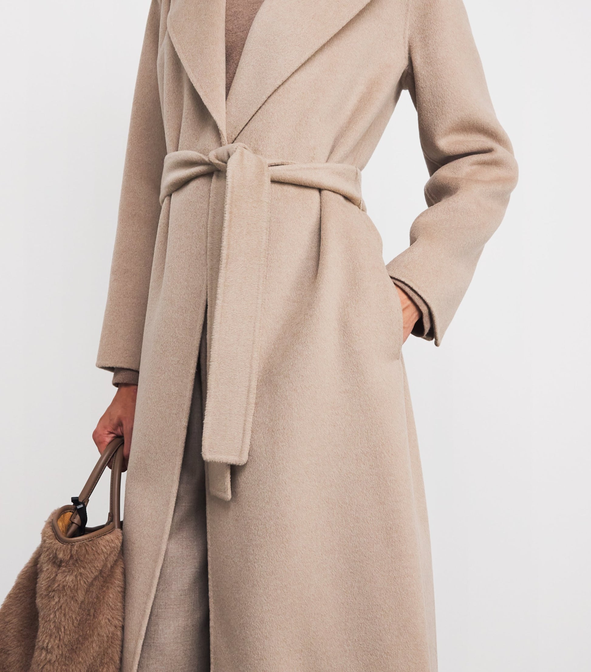 Max Mara Beige Virgin Wool-Cashmere Coat