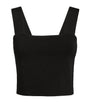 Maje Black Square-Neck Crop Top