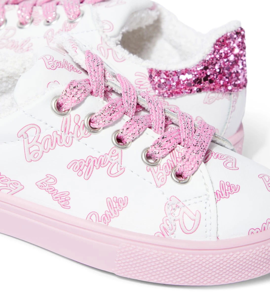 Monnalisa - x Barbie® embellished leather sneakers