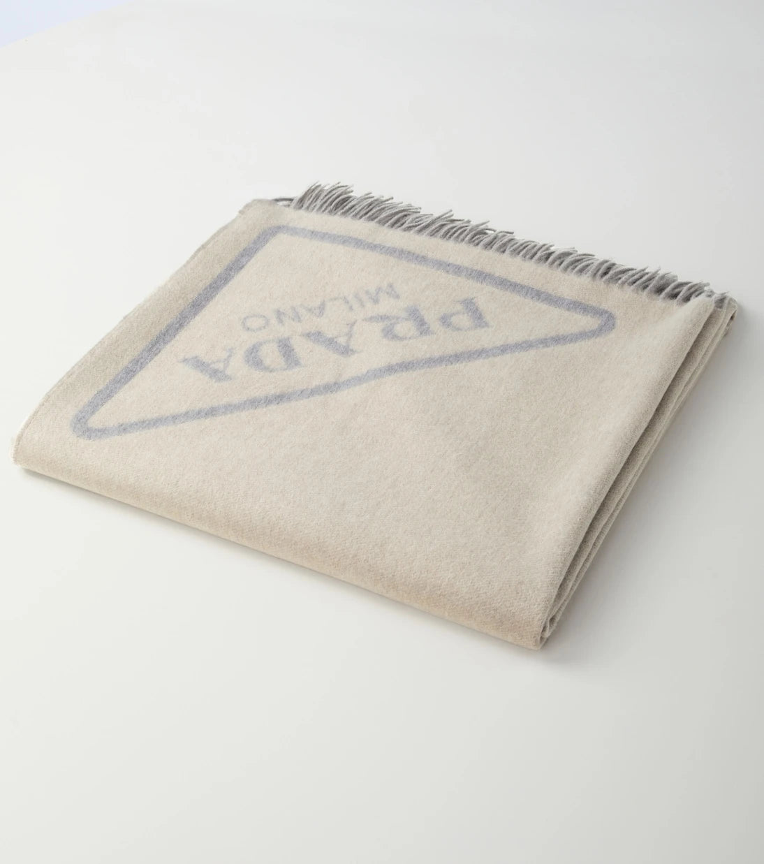 Prada - Logo jacquard cashmere blanket