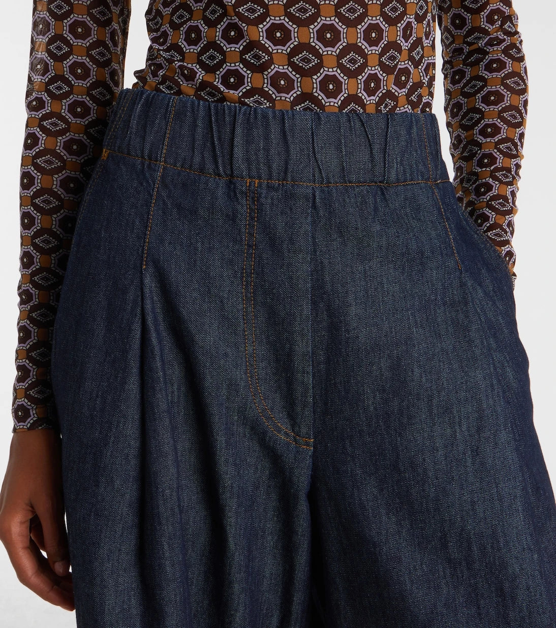 Dries Van Noten - Pleated high-rise wide-leg jeans
