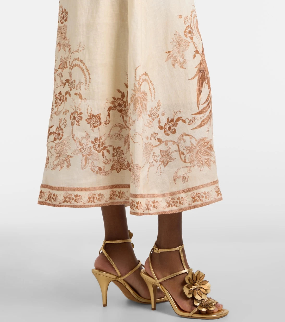 Zimmermann - Indra floral linen midi dress