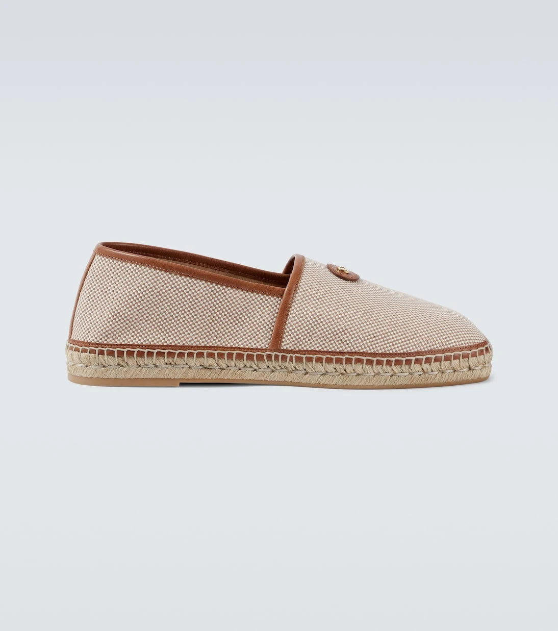 Valentino Garavani - VLogo leather-trimmed canvas espadrilles