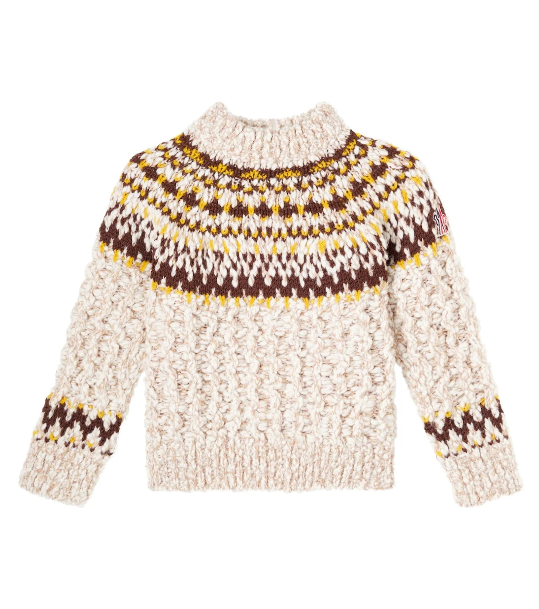 Moncler Grenoble Enfant - Jacquard wool and silk-blend sweater